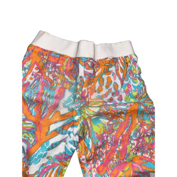 Lilly Pulitzer Scuba To Cuba Little Beach Pants Linen Girls M (6-7) - Picture 6 of 8